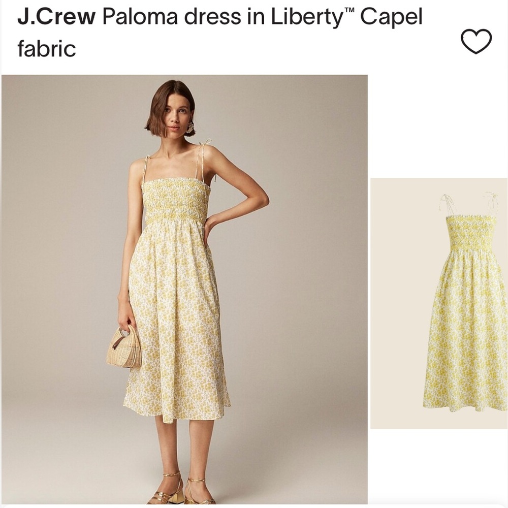 BNWOT J. Crew Paloma smocked dress in Liberty Fabric